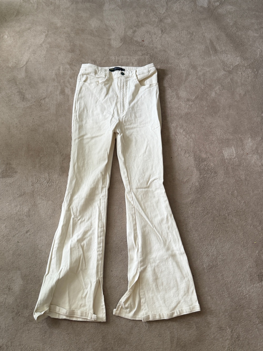 Finesse Women's Cream Boot Cut Pants